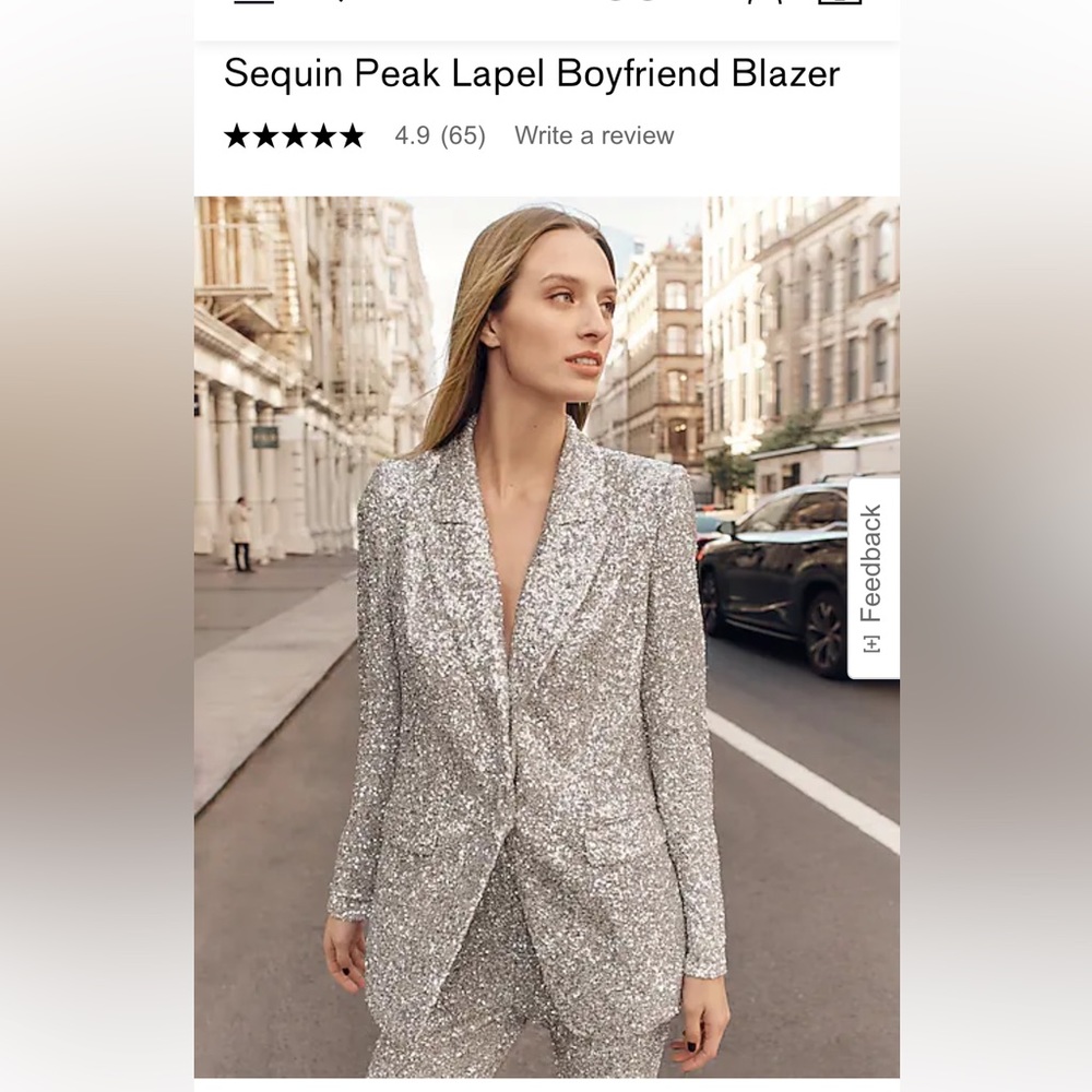 Express boyfriend sequin blazer size medium